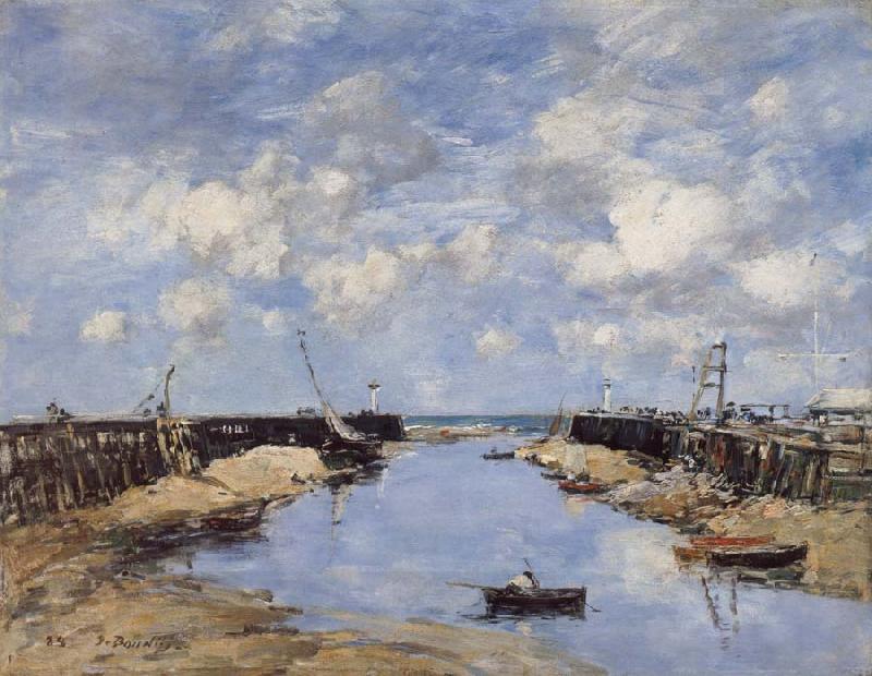 Eugene Boudin The Entrance to Trouville Harbour China oil painting art